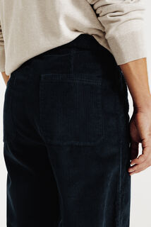 Loose fit chinobroek in fluweel