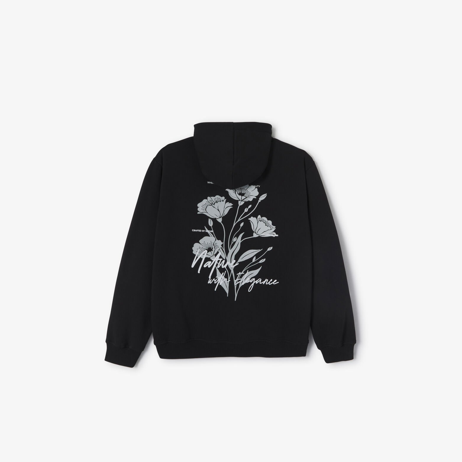 Sweat &agrave; capuche imprim&eacute; fleurs
