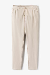 Tapered fit chinobroek in tricot