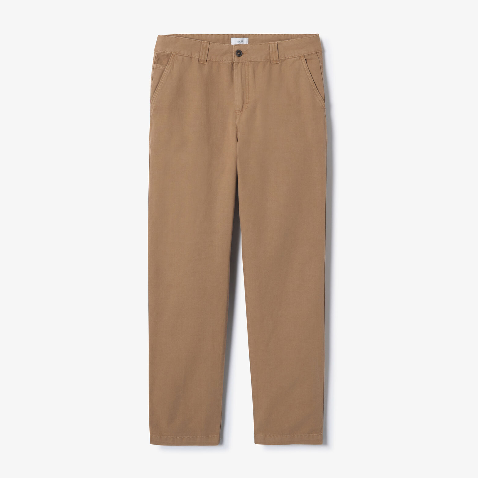 Loose fit broek in katoen en linnen