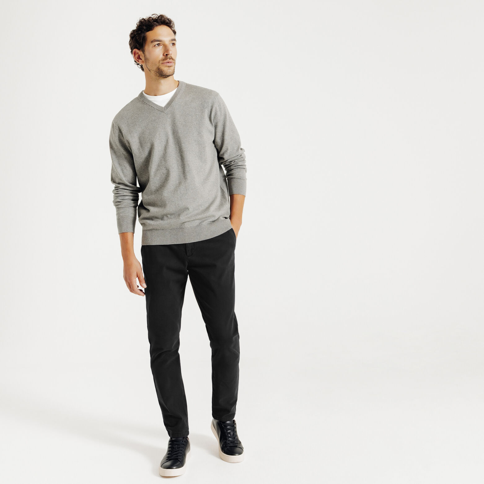 Pantalon chino slim tricotine