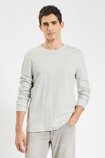 T-shirt Manches Longues Jules Rayé Gris Et Noir – Coton Taille S Homme