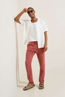 Effen broek in katoengaas