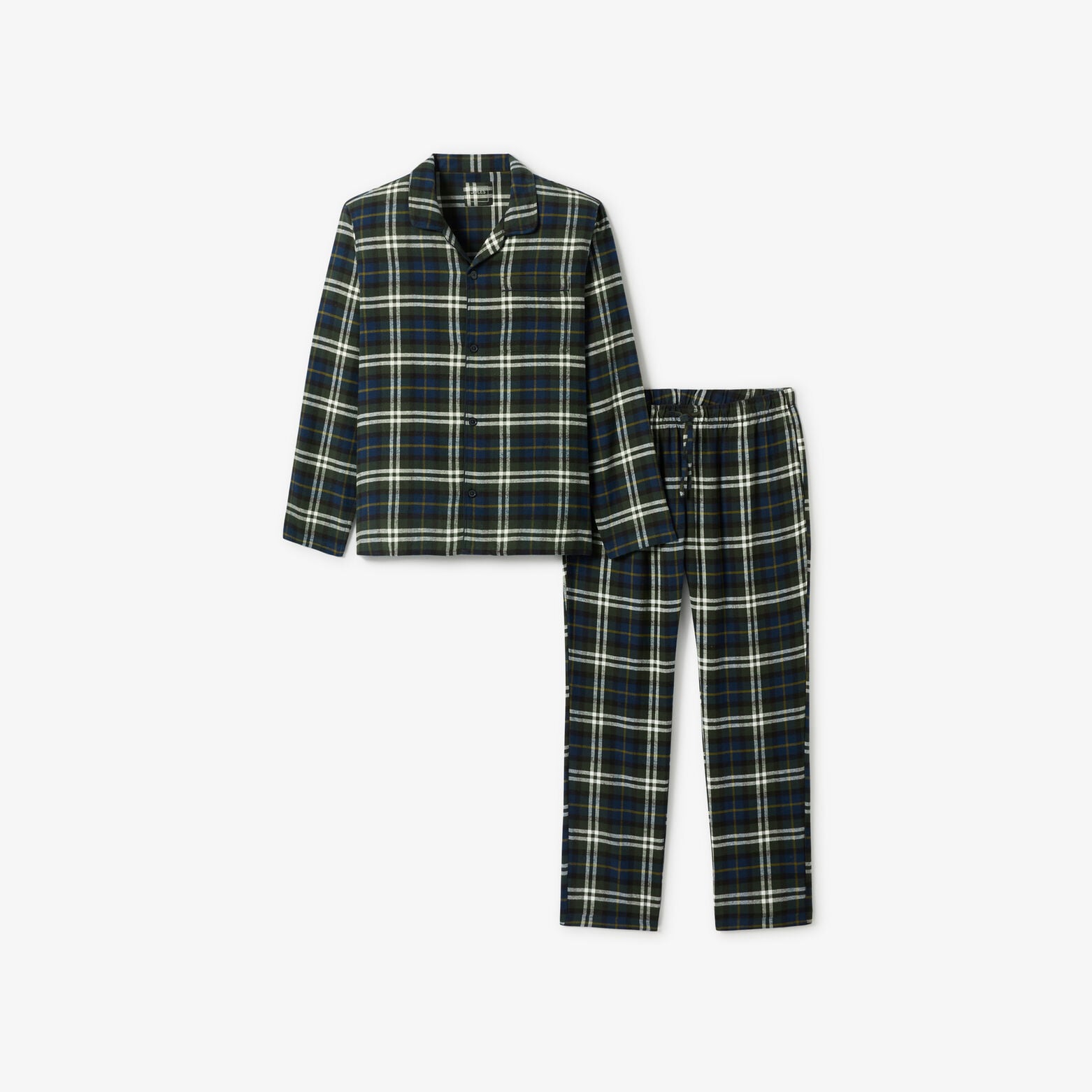 Ensemble pyjama en flanelle &agrave; carreaux