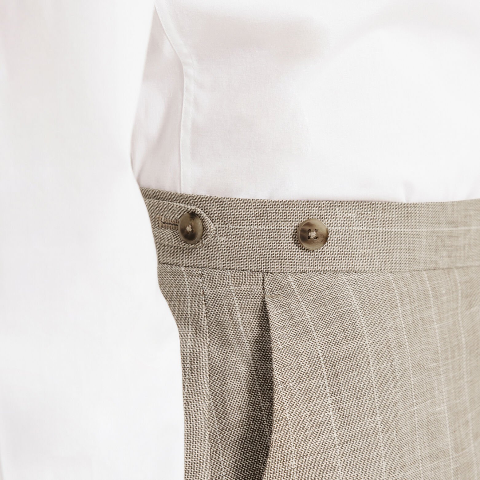 Costume 2 pi&egrave;ces ray&eacute; confort - Beige