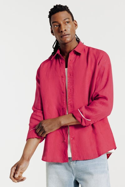 Chemise en lin unie