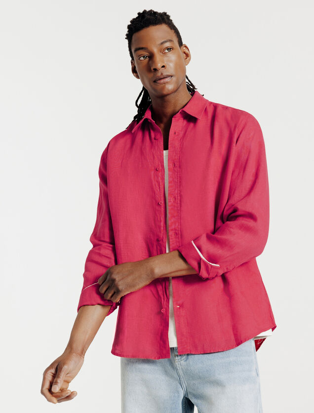 Effen hemd in linnen