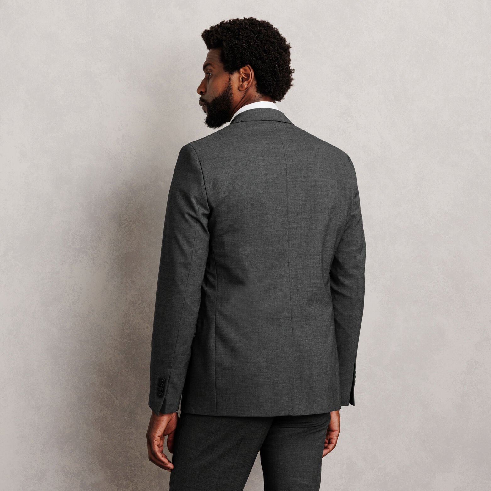 Costume 2 pi&egrave;ces slim bi-stretch - Gris moyen