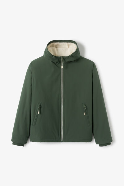 Blouson &agrave; capuche doubl&eacute; en sherpa