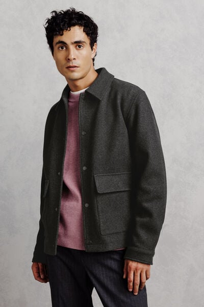 Blouson col chemise pressionn&eacute;