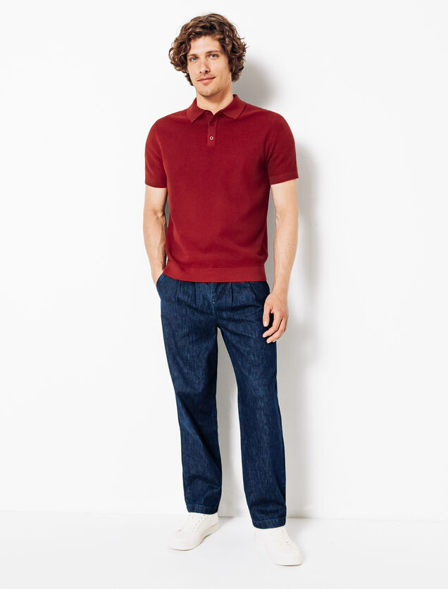 Polo en maille micro piqu&eacute;