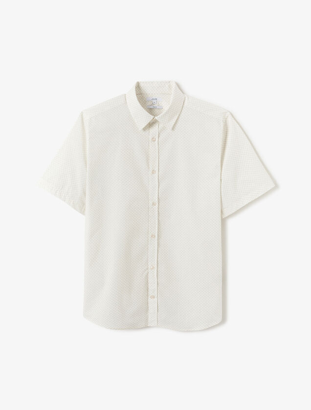 Chemisette en coton imprimé géométrique slim