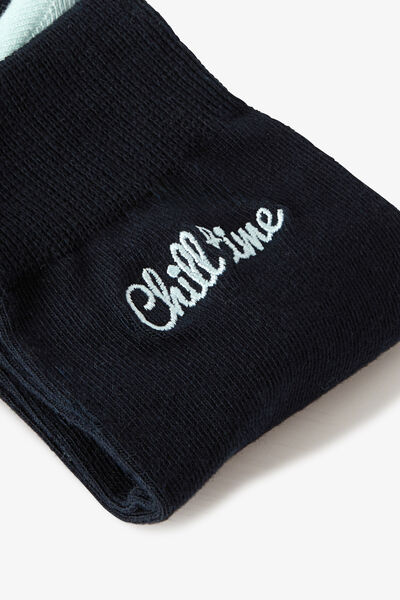 Chaussettes hautes &agrave; message