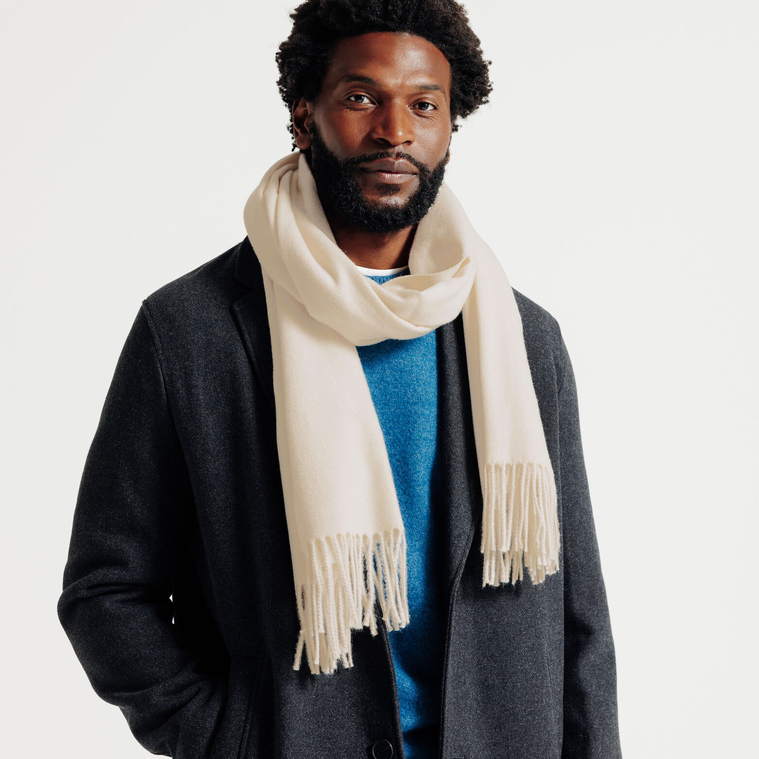 Echarpe unie touché doux