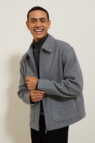 Blouson col chemise zippée