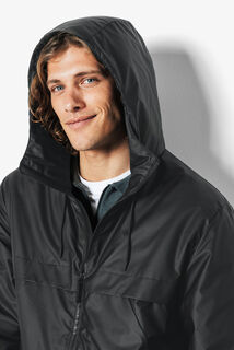 Blouson coupe-vent d&eacute;perlant &agrave; capuche