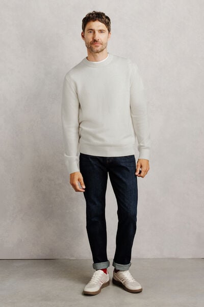 Pull col rond avec m&eacute;rinos