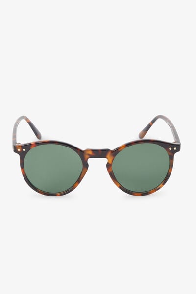 Lunettes de soleil rondes monture &eacute;caille