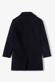 Lange wintermantel, gekruiste knoopsluiting