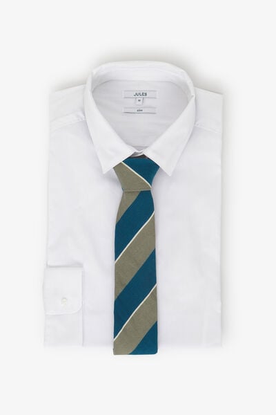 Cravate 100% lin ray&eacute;e