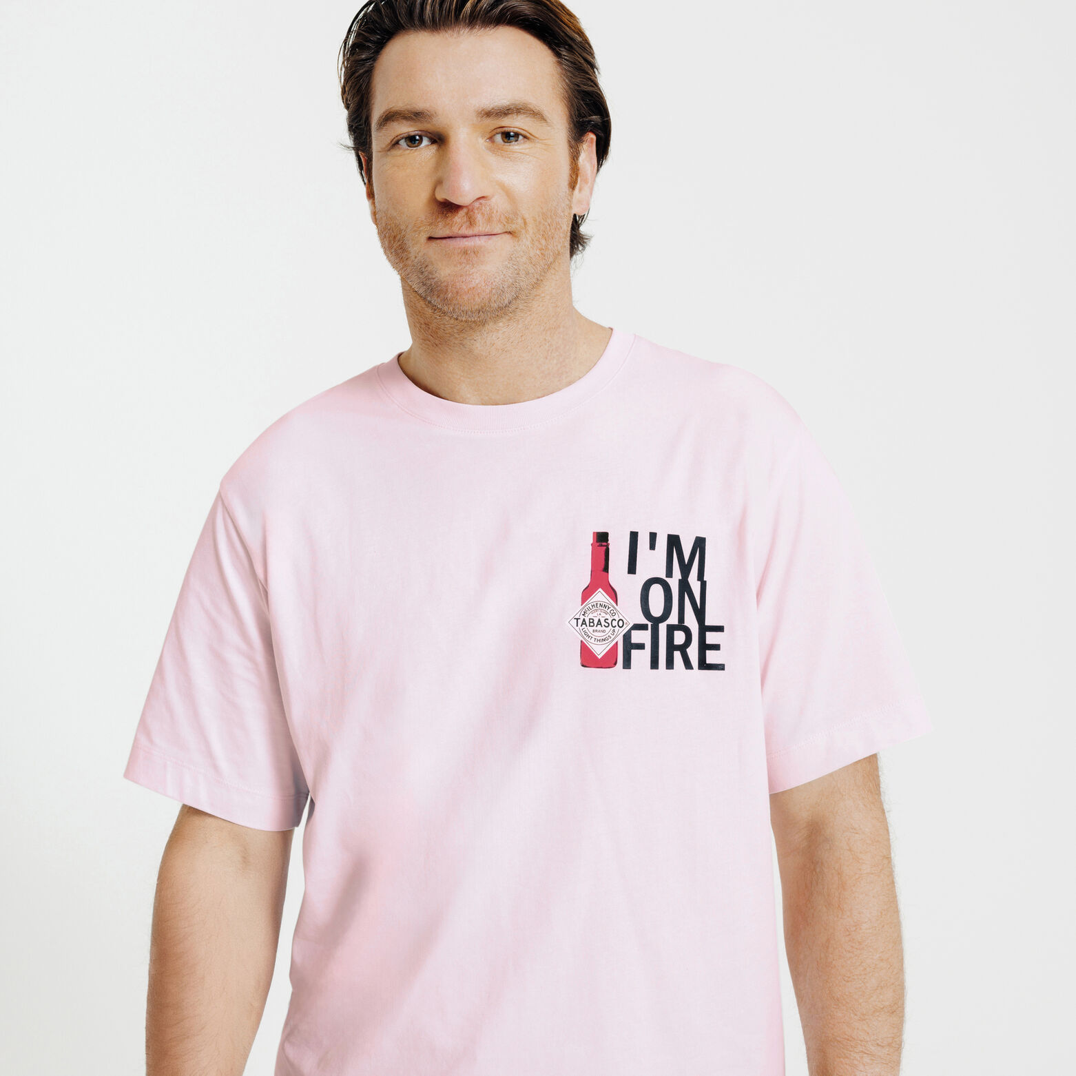 Tee shirt imprim&eacute; poitrine licence Tabasco