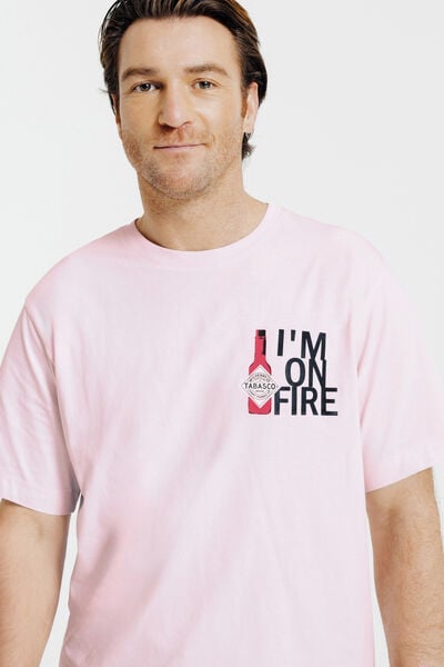 Tee shirt imprim&eacute; poitrine licence Tabasco