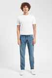 Straight jeans in gerecycled katoen en polyester