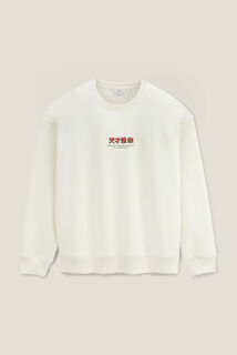 Sweat col rond imprim&eacute; devant dos