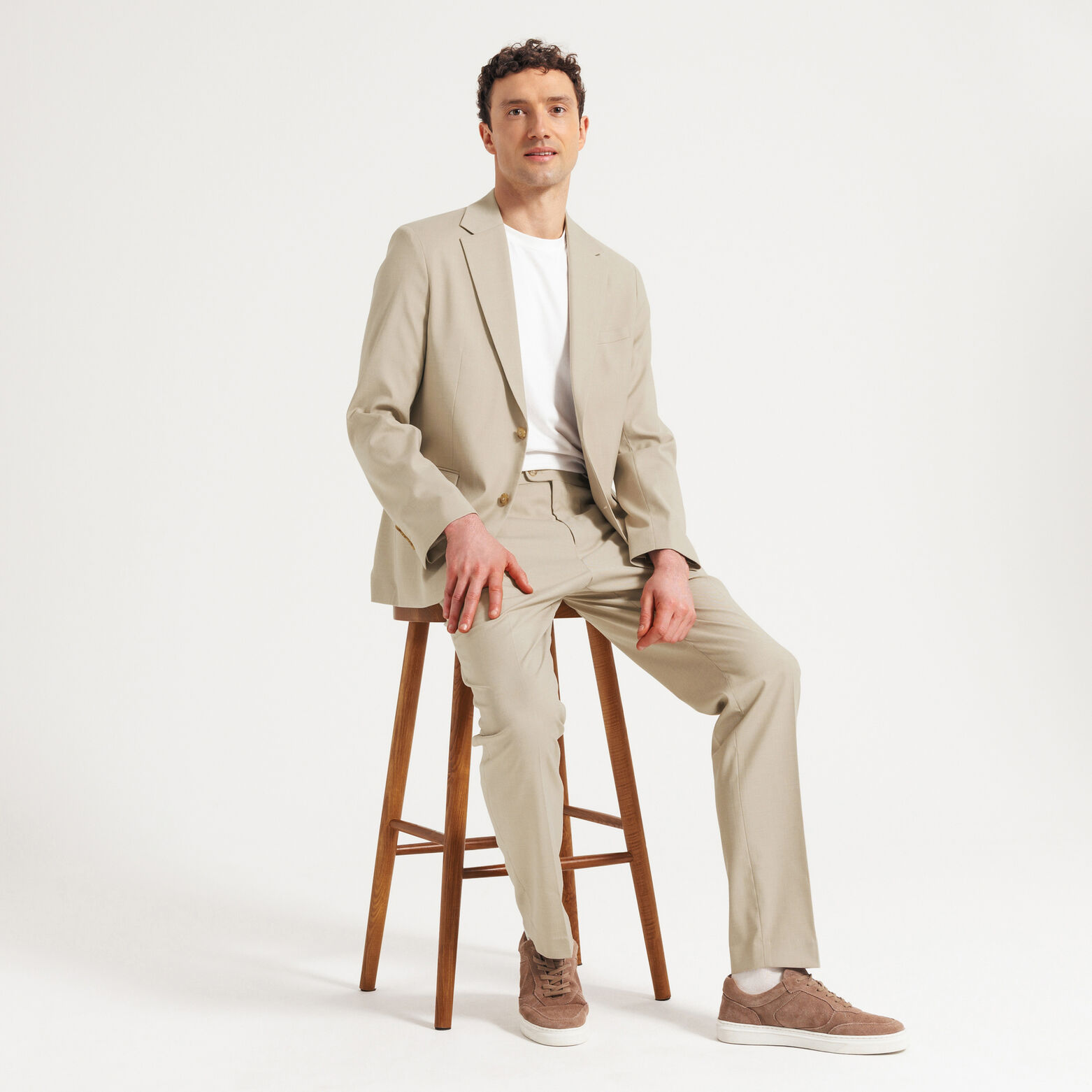 Comfort fit kostuumvest in twill