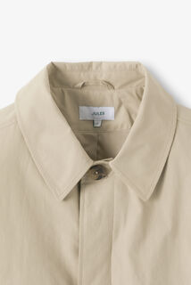 Lange trenchcoat hemdskraag, gevoerd