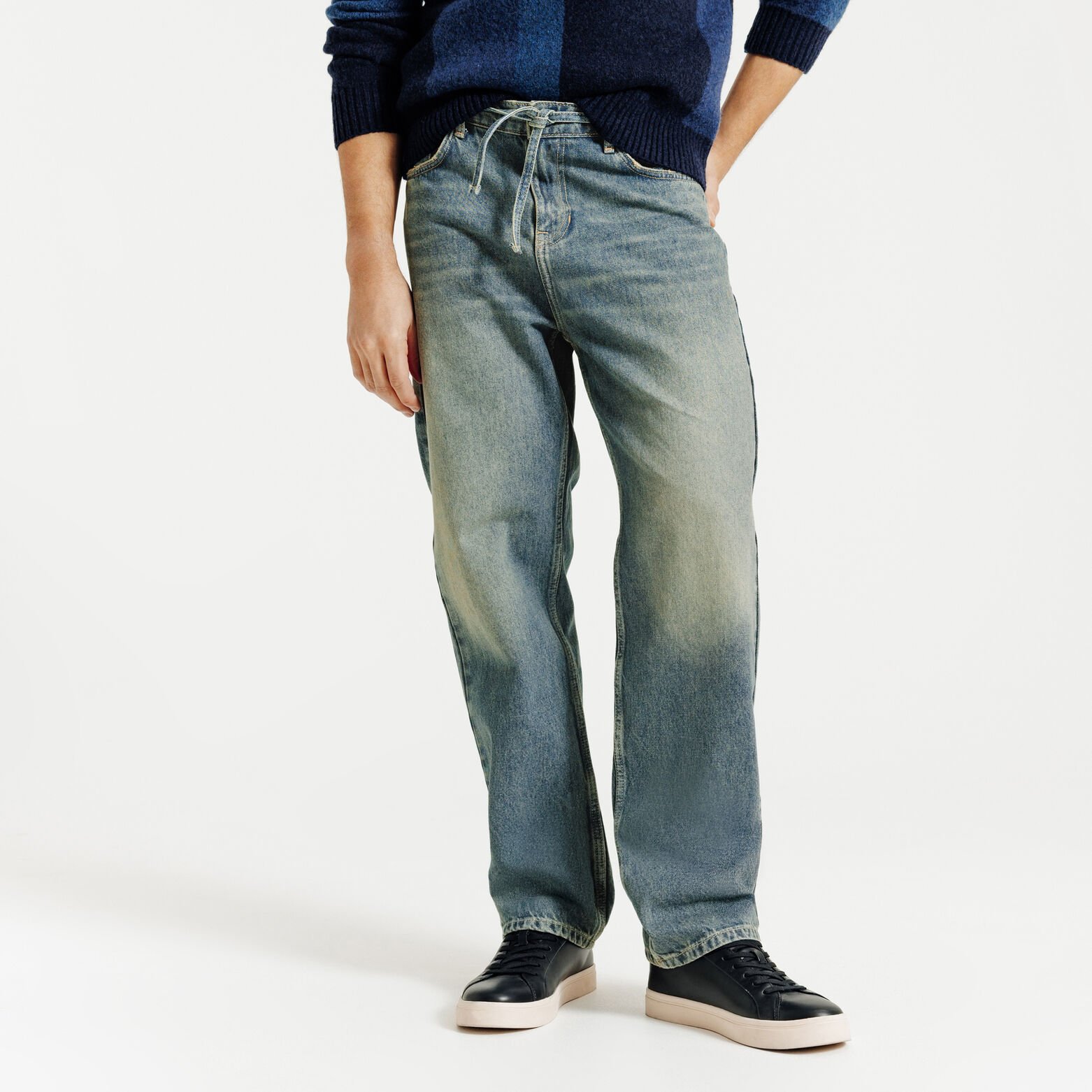 Jean baggy avec ceinture