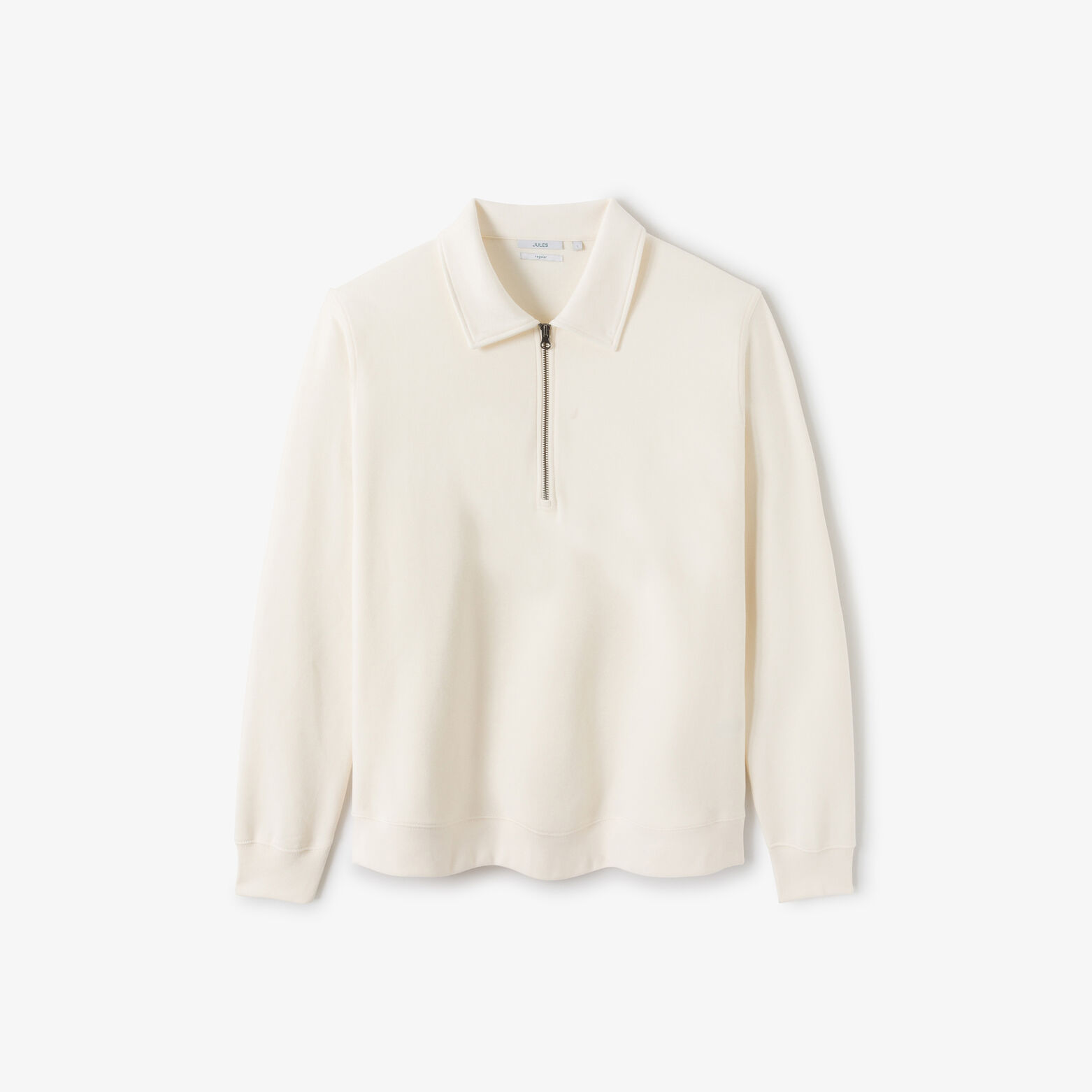 Sweat col polo zippé