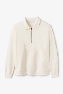 Sweat col polo zipp&eacute;