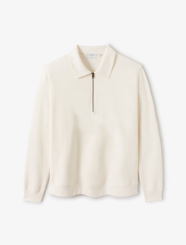Sweat col polo zipp&eacute;