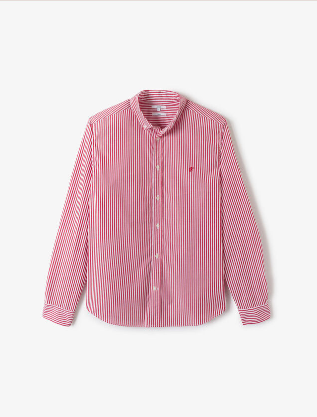 Chemise en coton ray&eacute;e color&eacute;e