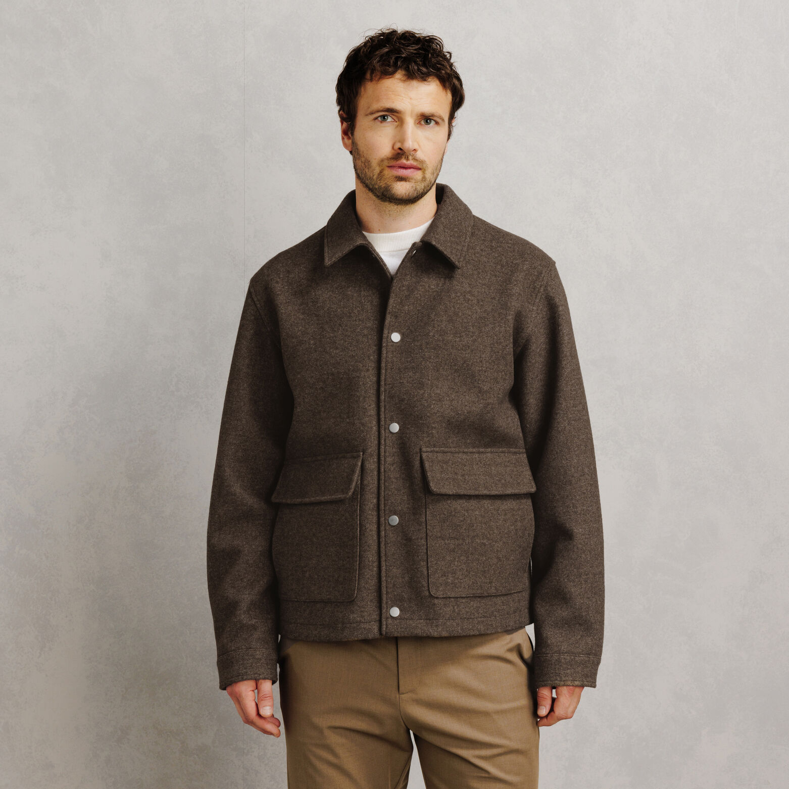 Blouson col chemise pressionn&eacute;