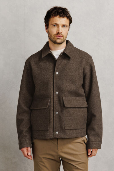 Blouson col chemise pressionn&eacute;
