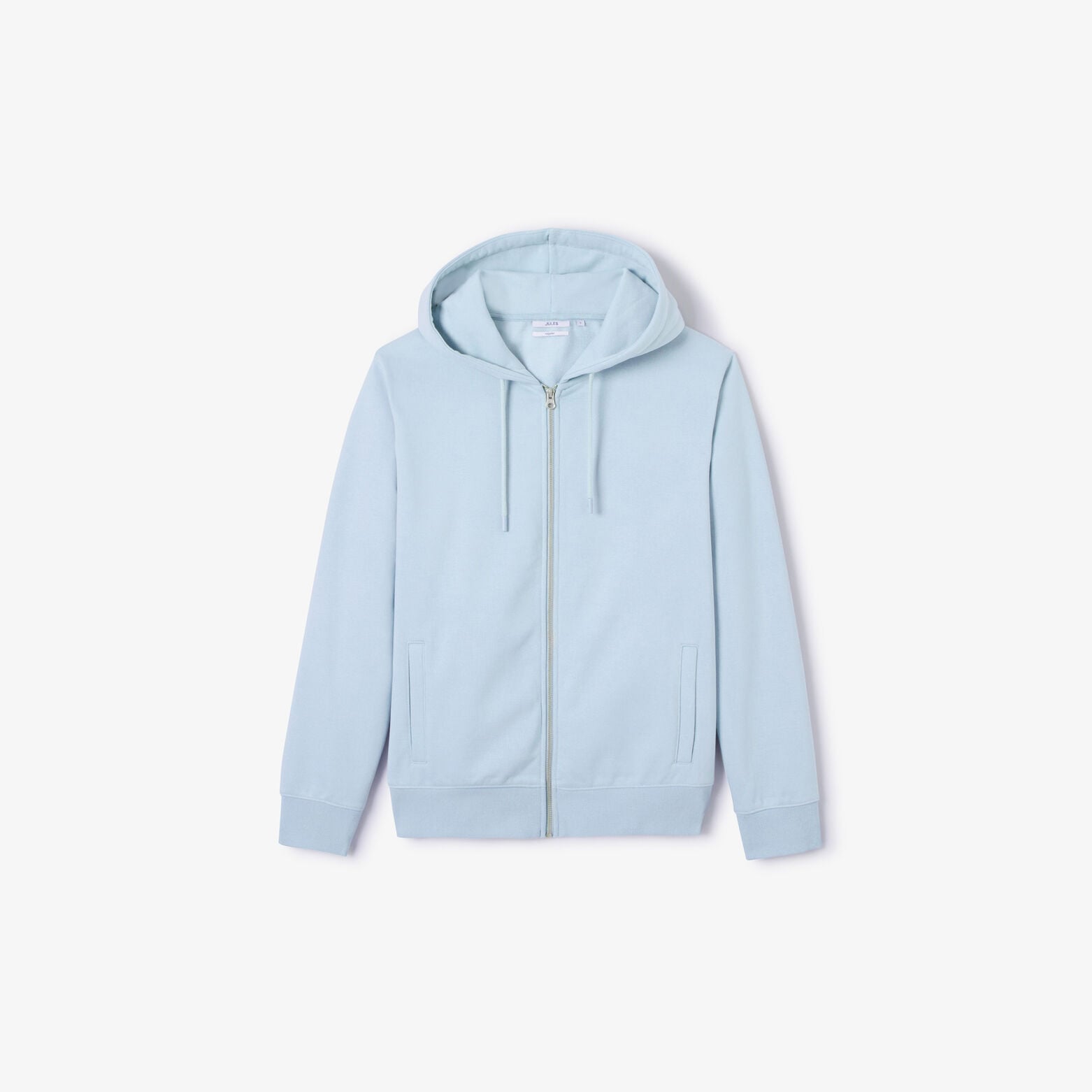 Sweat &agrave; capuche zipp&eacute; molleton uni