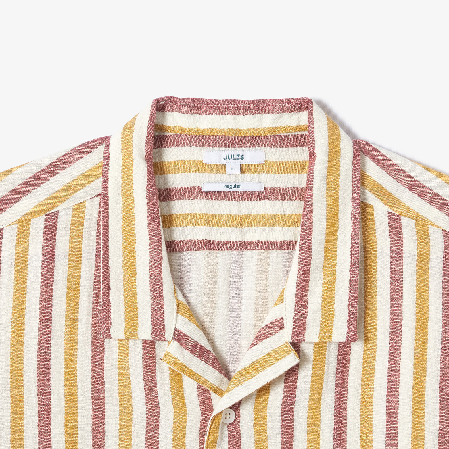 Regular fit gestreept overhemd met korte mouw van 