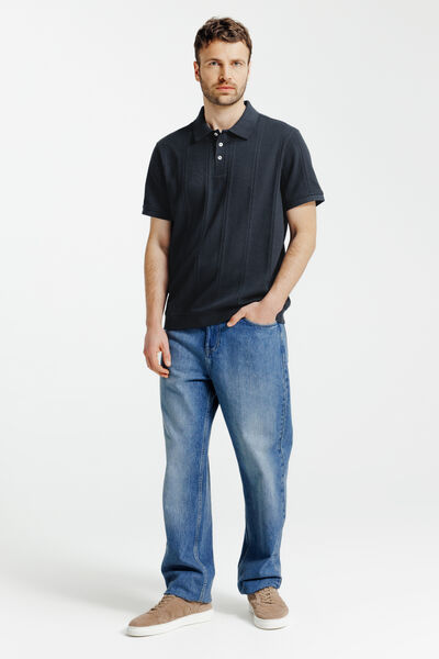 Polo manches courtes textur&eacute;