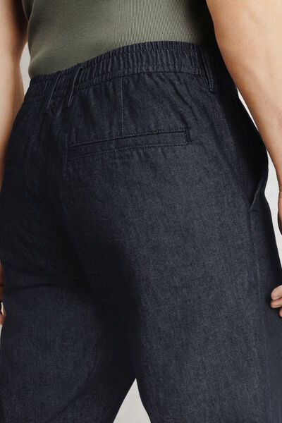 Pantalon Denim Bleu moyen