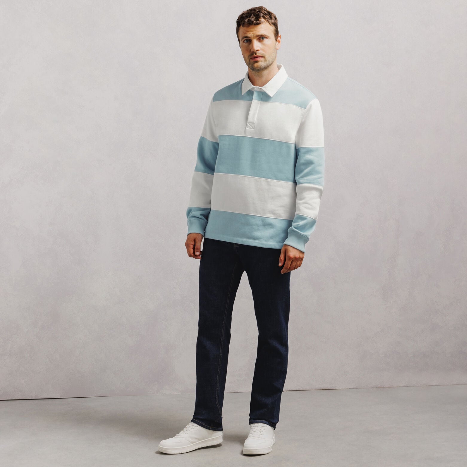Gestreepte polosweater