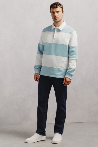 Gestreepte polosweater