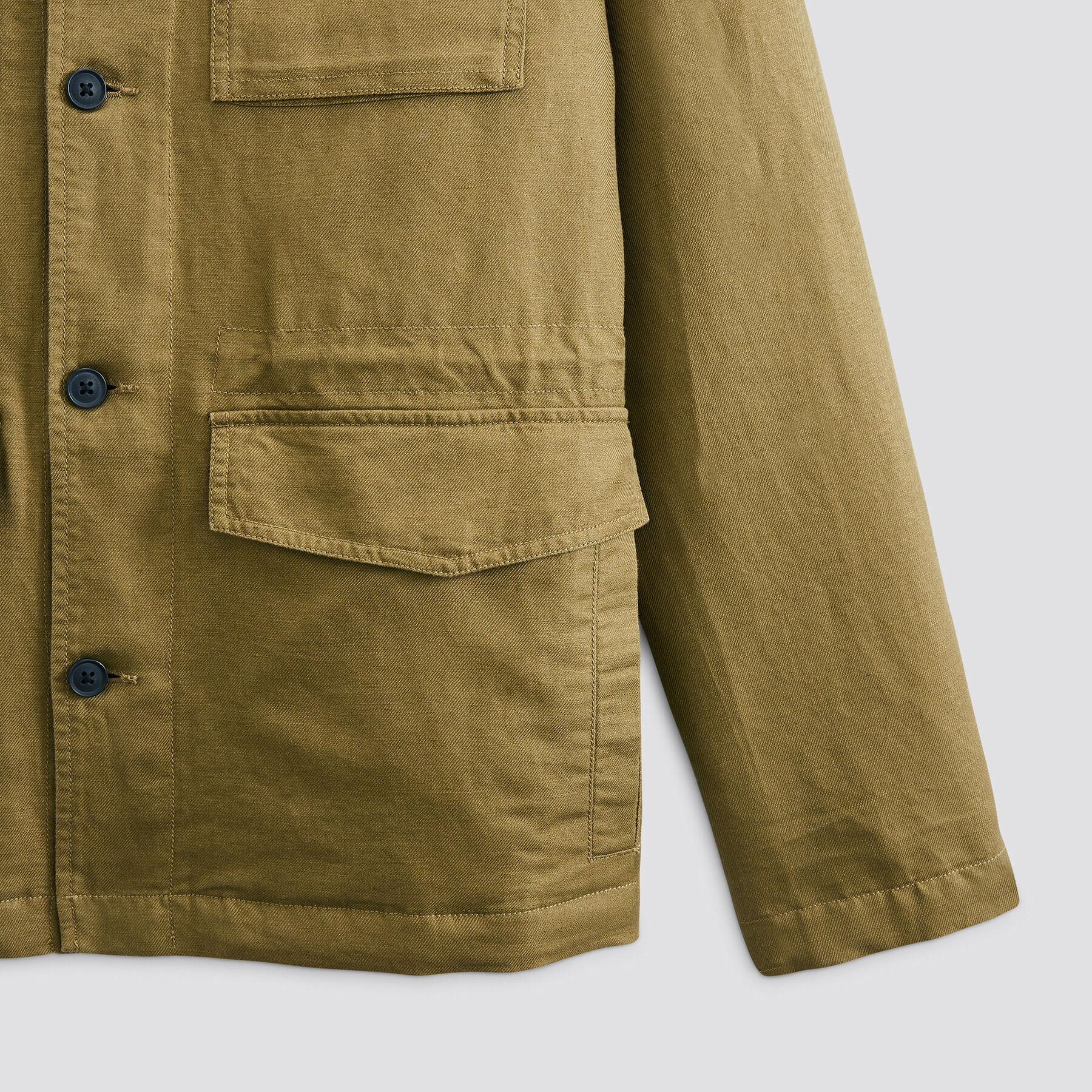 Veste saharienne en coton lin