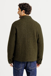 Blouson en laine col chemise