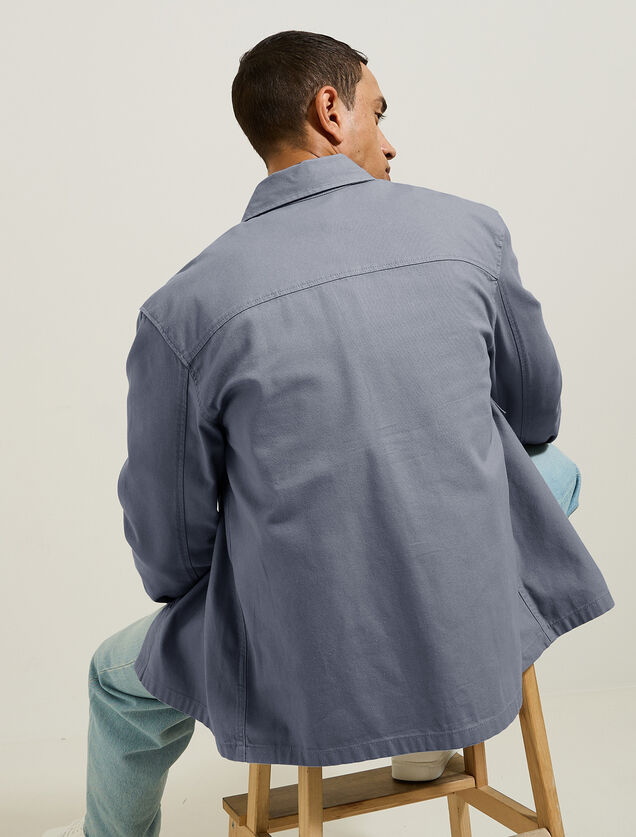 Surchemise en coton col chemise