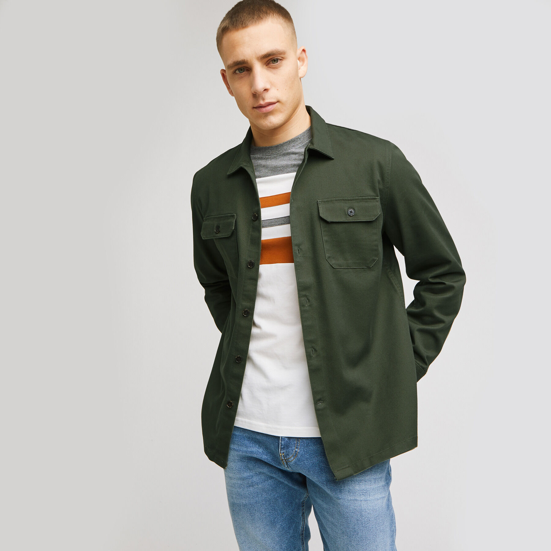 Surchemise verte homme