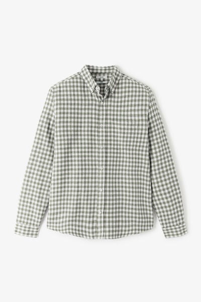 Chemise en coton flanelle à carreaux