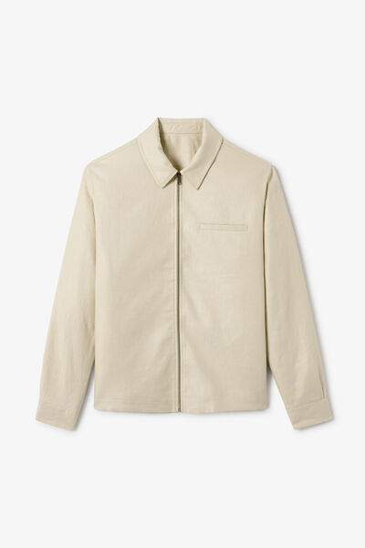 Jasje hemdskraag met rits in linnen