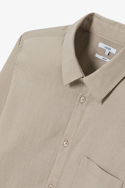 Chemise en coton lin unie